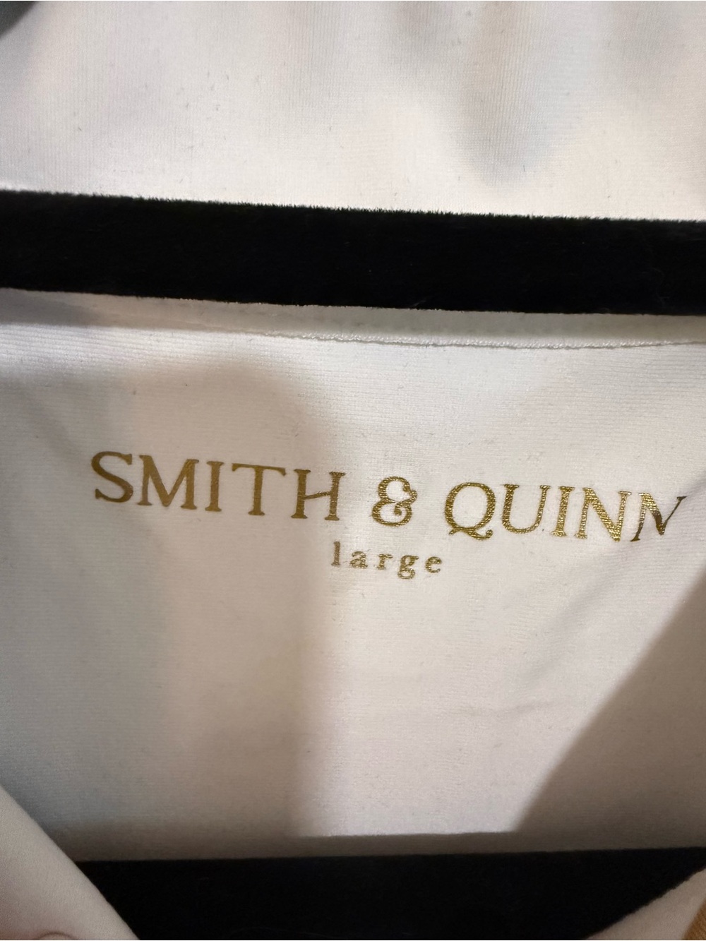Smith & Quinn White Sleeveless Zip-Front Tank with Tan Trim - Picture 2 of 7
